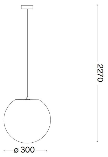 Ideal Lux - Пендел CARTA 1xE27/25W/230V Ø 30 см бял
