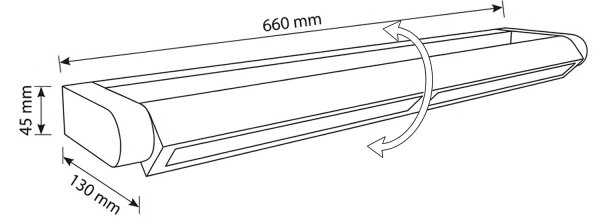 Brilagi - LED външно стенно осветително тяло SALERNO LED/24W/230V 66 см черно IP65