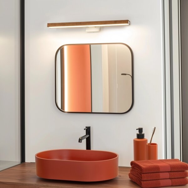 Brilagi-LED Лампа за огледало в баня WOODY MIRROR LED/12W/230V IP44 дъб/бял