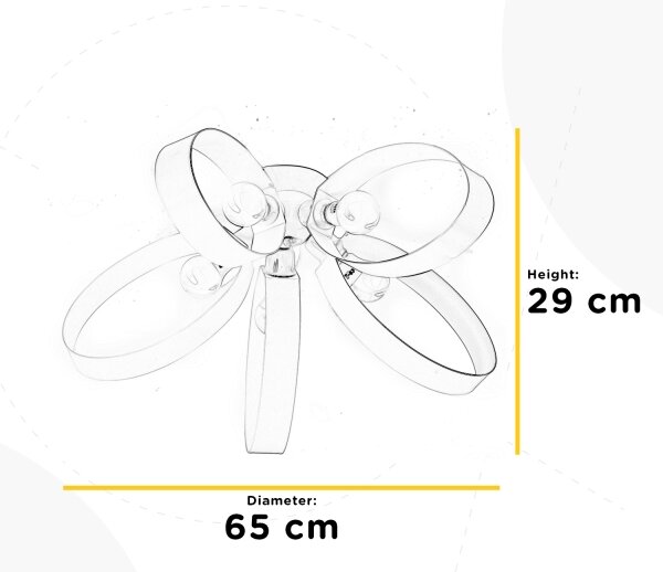 ONLI - Плафон SERENA 5xE14/6W/230V сив