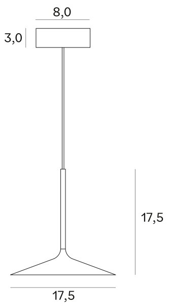 MAXLIGHT P0456 - LED Пендел HANA LED/6W/230V Ø 17,5 см черен