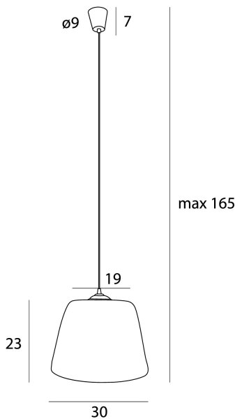 MAXLIGHT P0582 - Пендел POT 1xE27/15W/230V Ø 30 см бежов