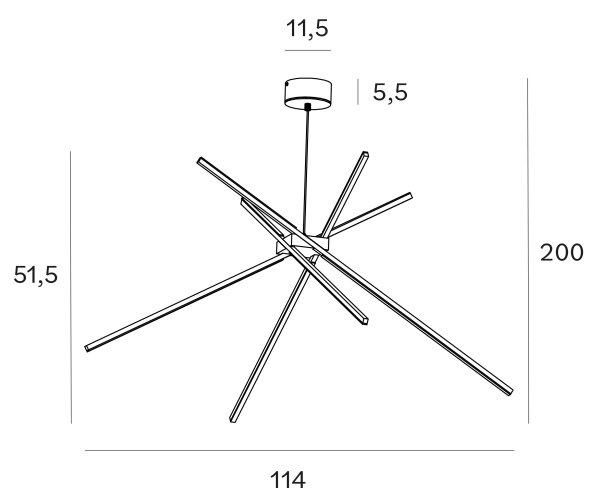 MAXLIGHT P0457 - LED Пендел ПАЯК LED/33W/230V златист