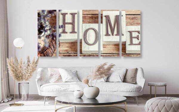 Картини от 5 части – Букви Home