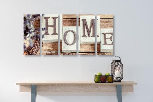 Картини от 5 части – Букви Home