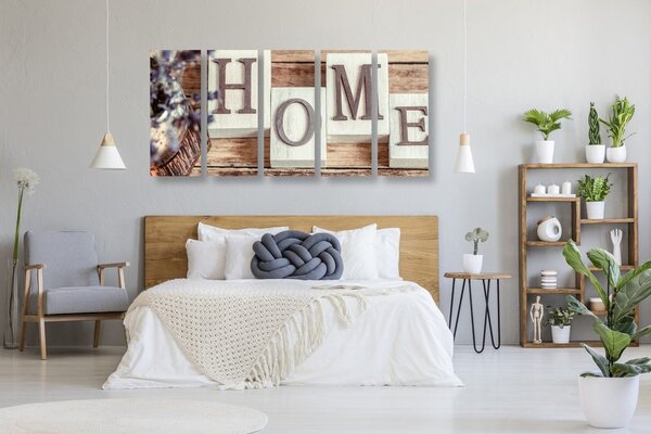 Картини от 5 части – Букви Home