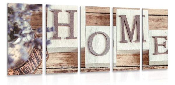 Картини от 5 части – Букви Home