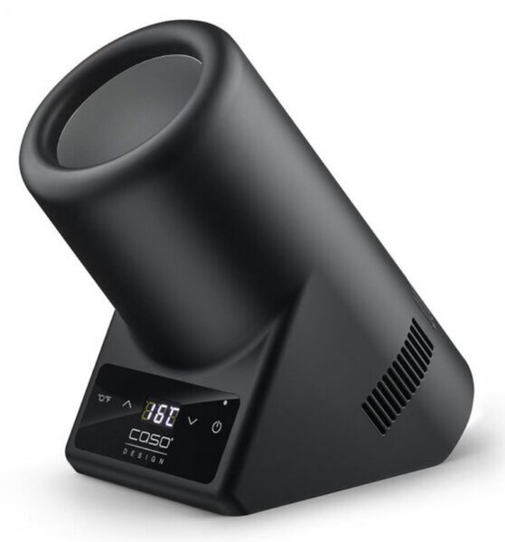 Настолен охладител за вино Caso VinoCase Black, 72W, 5-18°C, За бутилки с диаметър 9 см, Сензорно управление, Тих, LED, Черен мат