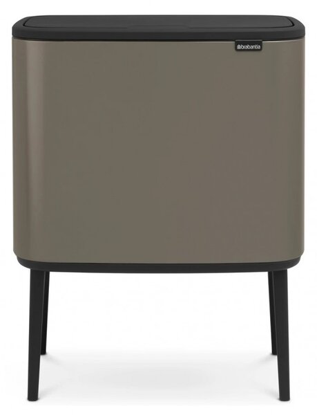 Кош за боклук Brabantia Bo Touch 651105, 36 л, Плавно и безшумно отваряне, Голям отвор, Сив
