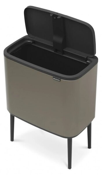 Кош за боклук Brabantia Bo Touch 651105, 36 л, Плавно и безшумно отваряне, Голям отвор, Сив