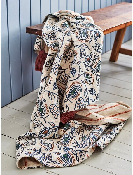 Одеяло със смес от памук 130x160 cm Paisley – Bloomingville