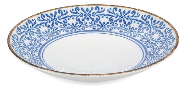 Бяла/синя порцеланова купа ø 25,5 cm Azul – BonBistro