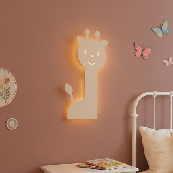 Детска стенна лампа бежова с LED 3-степенно димиране - Gigi the Giraffe