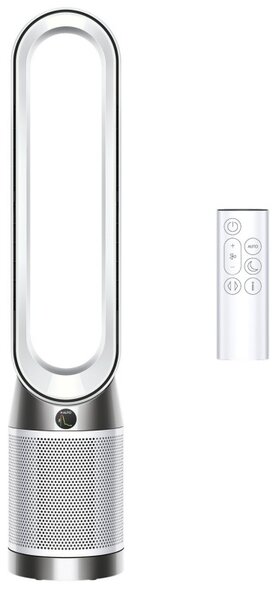 Пречиствател за въздух Dyson Purifier Cool PC1 544901-01, 50W, 30 м2, 287 l/s, 10 скорости, Air Multiplier™, Wi-Fi, Bluetooth, Осцилация, Бял/сребрист