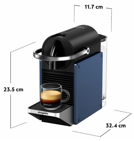 Еспресо машина DeLonghi Pixie EN127.BL, 1260W, 19 bar, 0.7 л, Nespresso, Автоматично изключване, Син