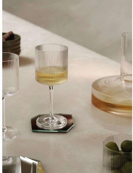 Ferm LIVING - Ripple Бяло Wine Glasses Set of 2 Clear ferm LIVING