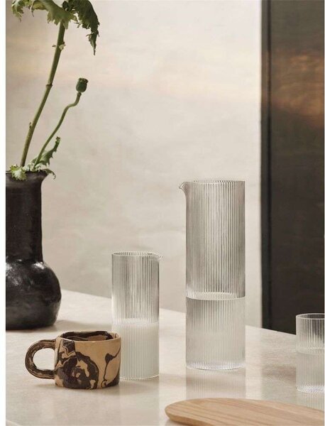 Ferm LIVING - Ripple Water Jug Clear ferm LIVING