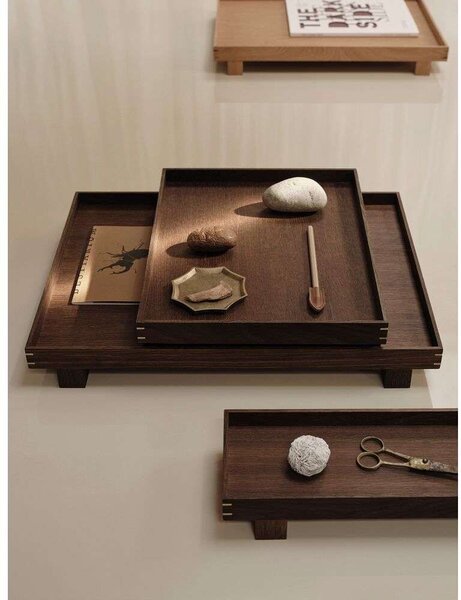 Ferm LIVING - Bon Wooden Tray Large Smoked Oak ferm LIVING