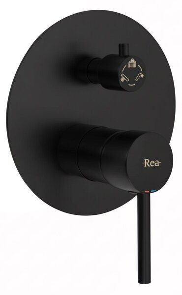 ДУШ СИСТЕМА за вграждане за вана Rea Lungo Black