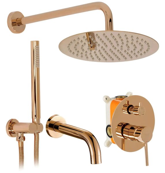 ДУШ СИСТЕМА за вграждане Rea Lungo Copper + BOX