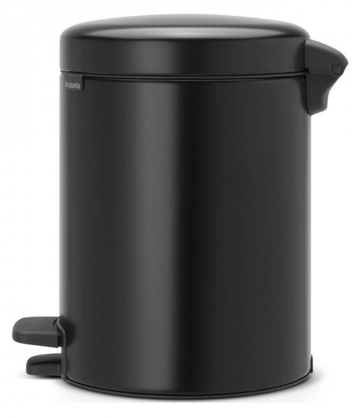 Кош за боклук с педал Brabantia NewIcon 649014, 5 л, Плавно затваряне, Противоплъзгаща основа, Черен