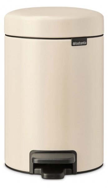 Кош за боклук с педал Brabantia NewIcon 1005523, 3 л, Плавно затваряне, Противоплъзгаща основа, Бежов