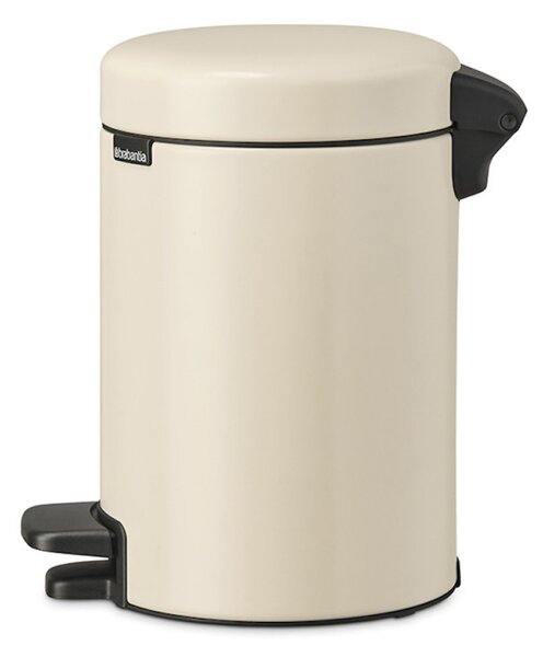 Кош за боклук с педал Brabantia NewIcon 1005523, 3 л, Плавно затваряне, Противоплъзгаща основа, Бежов