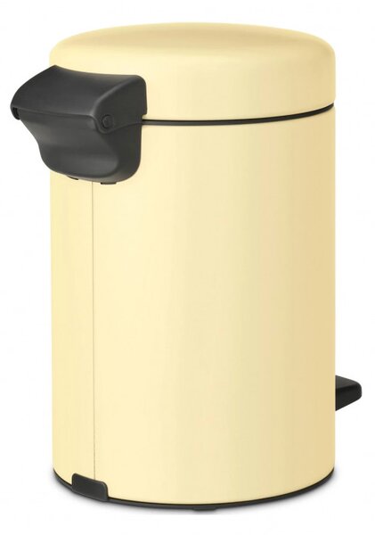 Кош за боклук с педал Brabantia NewIcon 1008836, 3 л, Плавно затваряне, Противоплъзгаща основа, Жълт