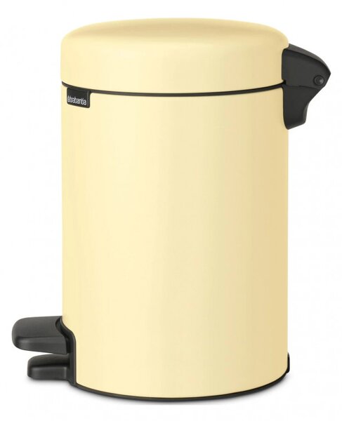 Кош за боклук с педал Brabantia NewIcon 1008836, 3 л, Плавно затваряне, Противоплъзгаща основа, Жълт