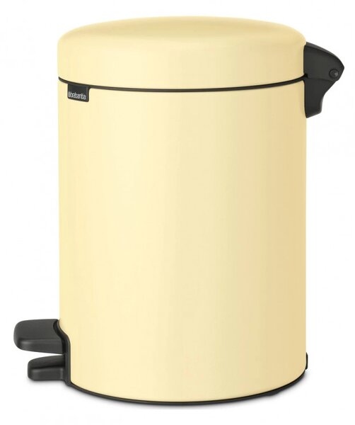 Кош за боклук с педал Brabantia NewIcon 1008840, 5 л, Леко затваряне, Противоплъзгаща основа, Жълт