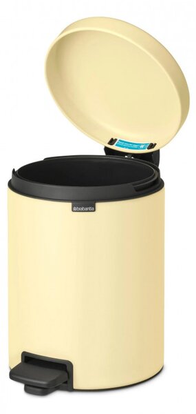 Кош за боклук с педал Brabantia NewIcon 1008840, 5 л, Леко затваряне, Противоплъзгаща основа, Жълт