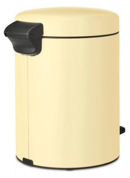 Кош за боклук с педал Brabantia NewIcon 1008840, 5 л, Леко затваряне, Противоплъзгаща основа, Жълт