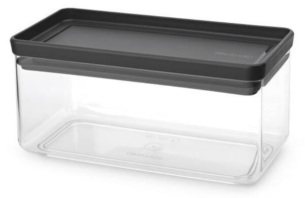 Кутия за съхранение Brabantia Tasty+ Stackable 1008873, 1.5 л, Силиконово уплътнение, Без BPA, Тъмносив