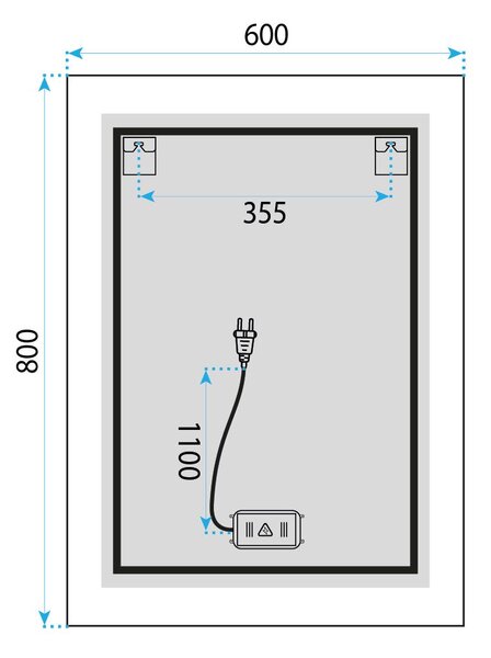 Огледало LED 60x80cm SAB-3426