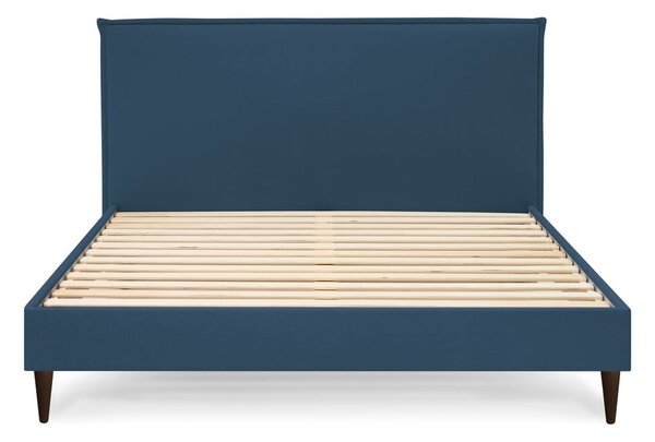 Синьо тапицирано двойно легло с решетка 160x200 cm Sary - Bobochic Paris