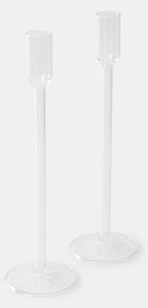 Sinsay - Високи стъклени свещници 2 pack - clear