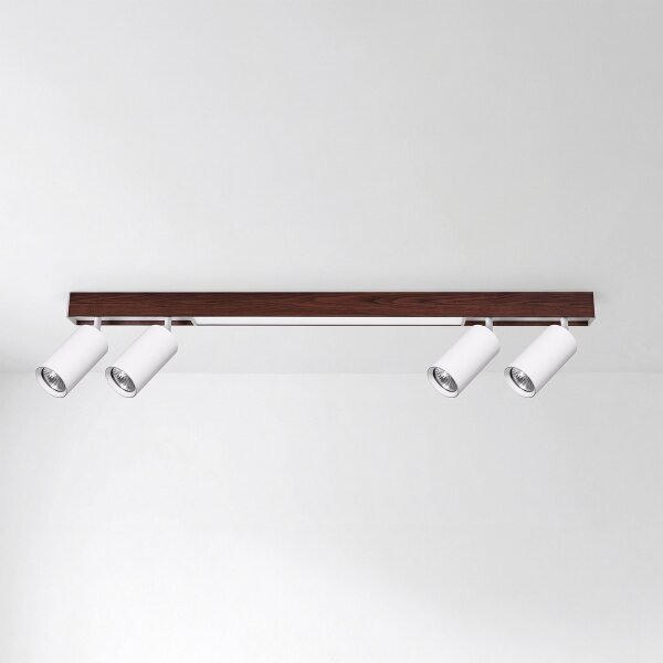 BRILAGI - LED точково осветително тяло SELE 4xGU10/30W/230V + LED/20W бяло/дъбов декор