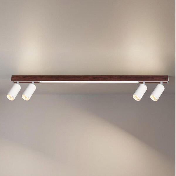 BRILAGI - LED точково осветително тяло SELE 4xGU10/30W/230V + LED/25W бяло/дъбов декор
