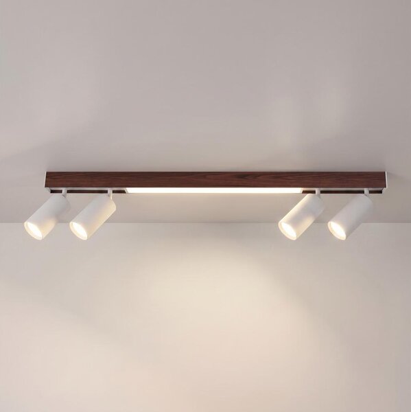 BRILAGI - LED точково осветително тяло SELE 4xGU10/30W/230V + LED/20W бяло/дъбов декор