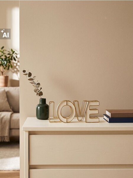 Sinsay - Стояща декорация във формата на надпис LOVE - златно