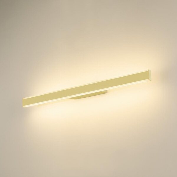 SLV LED стенна лампа за баня One Linear, 70 см, месингов цвят, Затъмняване, Злато / месинг, Баня, Алуминий, Модерен