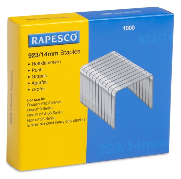 Rapesco Телчета за телбод, размер 23/14 mm, 1000 броя