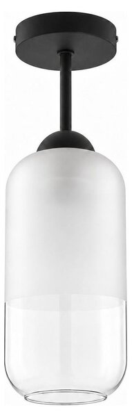 BRILAGI - LED плафонен полилей RETRO GLASS 1xE27/60W/230V диаметър 14 см черно/бяло