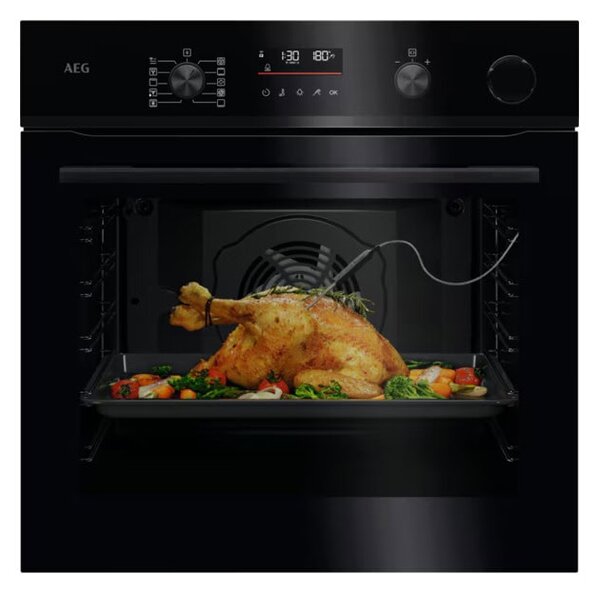 Фурна за вграждане AEG NBR6P531SB, клас A++, 72л. обем, пиролитично почистване, SteamCrisp, черна