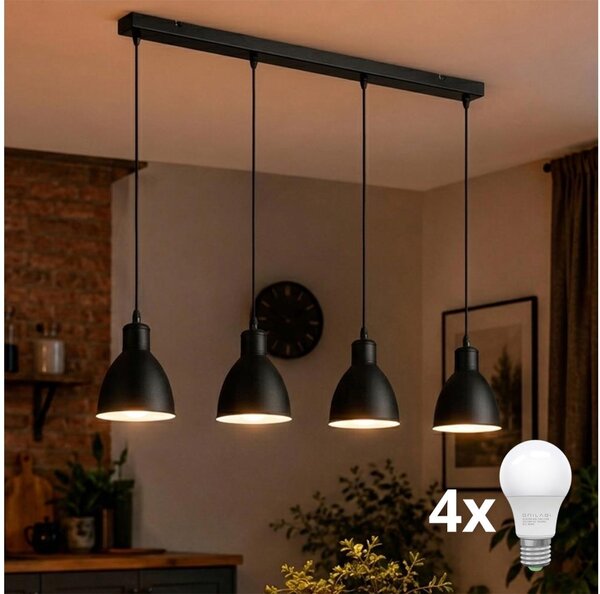 BRILAGI - LED полилей на кабел RIDDY 4xE27/60W/230V черен