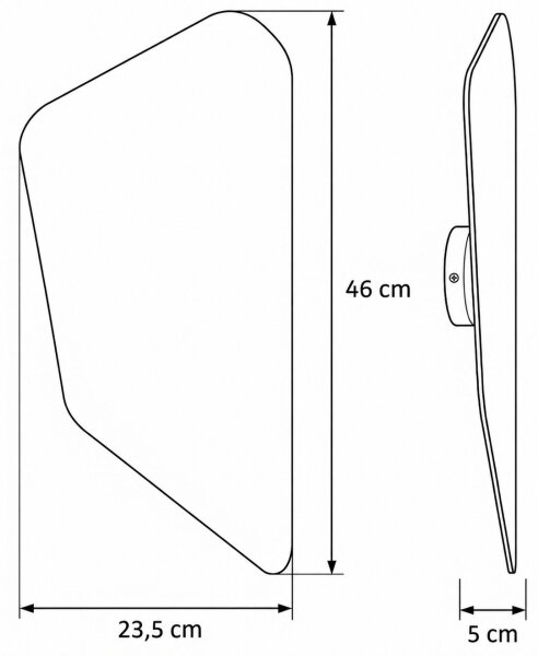 LED стенно осветително тяло BUTTON LED/4W/230V 46x23,5 cm декор орех