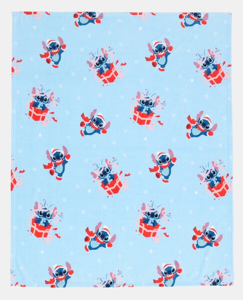 Sinsay - Детско коледно одеяло Stitch - бледосиньо