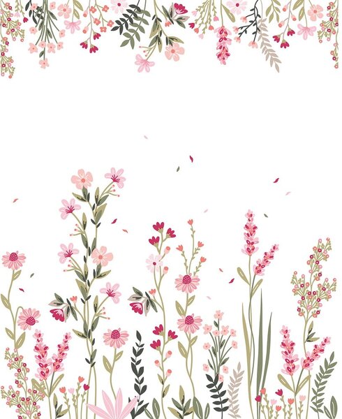 Детски тапет 200 cm x 248 cm A Field Of Flowers - Lilipinso