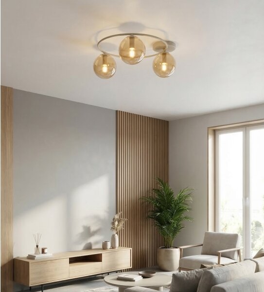 Таванно осветително тяло SOPRA 3xE14/10W/230V бежово/димчато бежово