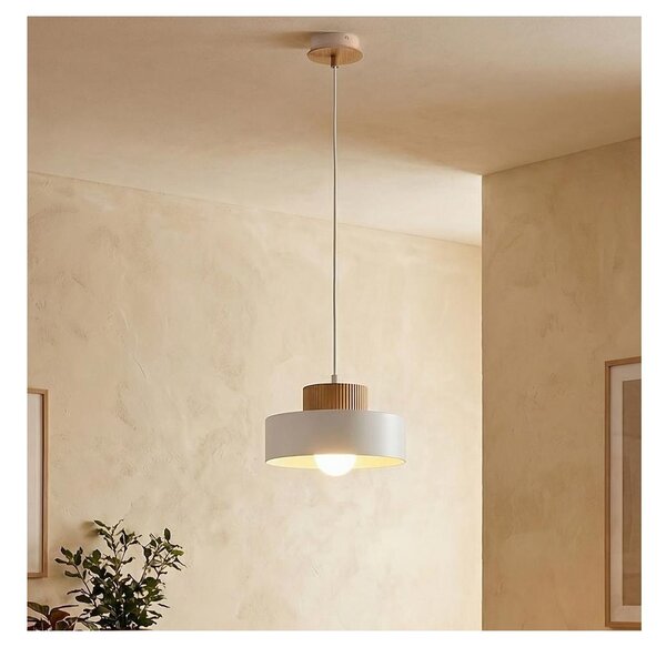 Полилей на кабел KIVI 1xE27/15W/230V бял